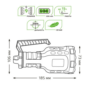 Ручной фонарь  GF209