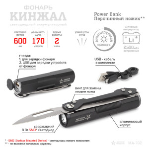 Ручной фонарь  MA-702